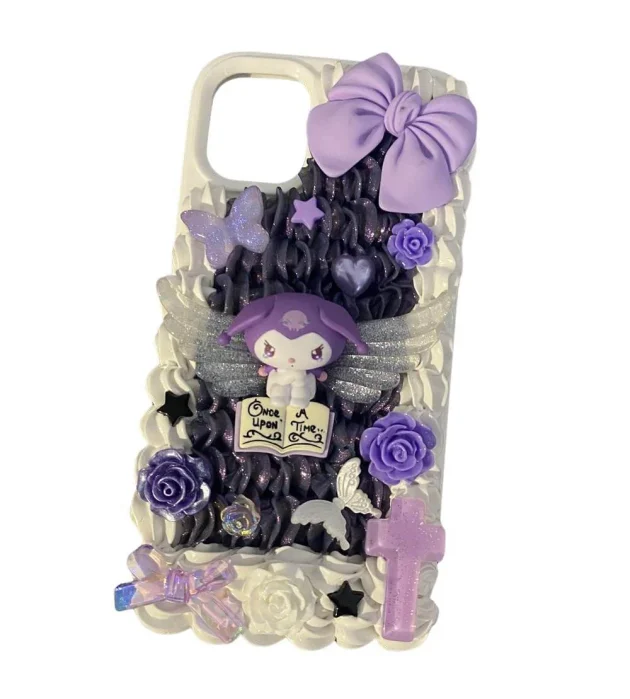 Handmade Kuromi Decoden Cream Phone Case For iPhone Samsung Google Huawei and other models