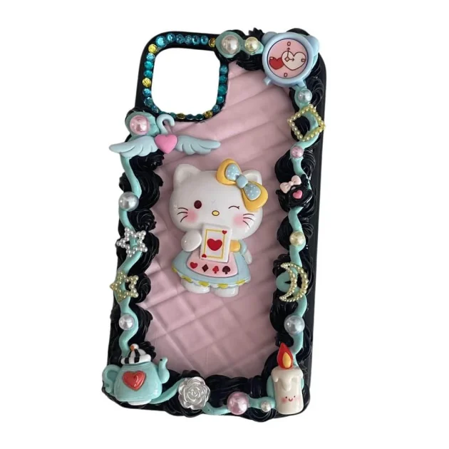 Handmade Hellokitty Decoden Cream Phone Case For iPhone Samsung Google Huawei and other models