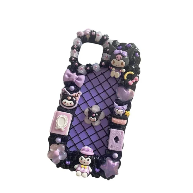 Handmade Kuromi Decoden Cream Phone Case For iPhone Samsung Google Huawei and other models