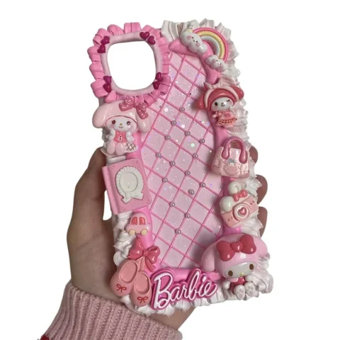 Handmade Melody Decoden Cream Phone Case For iPhone Samsung Google Huawei and other models