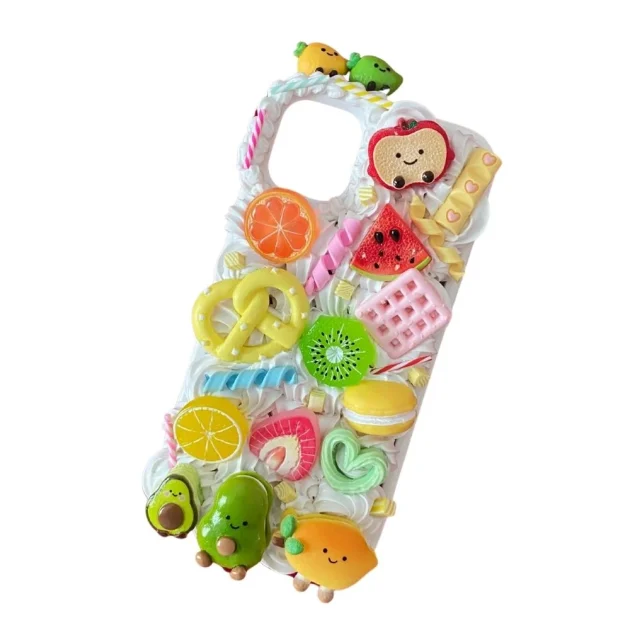 Handmade Fruits&Jellycat Decoden Cream Phone Case for Any Models