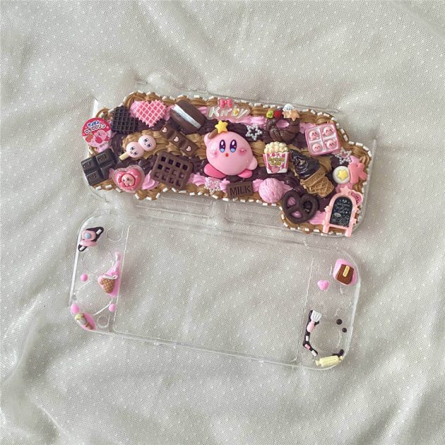 Handmade Switch Decoden Cream Clear-Base Case