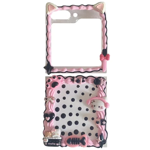Handmade Kitty Cat Decoden Cream Phone Case for Any Models