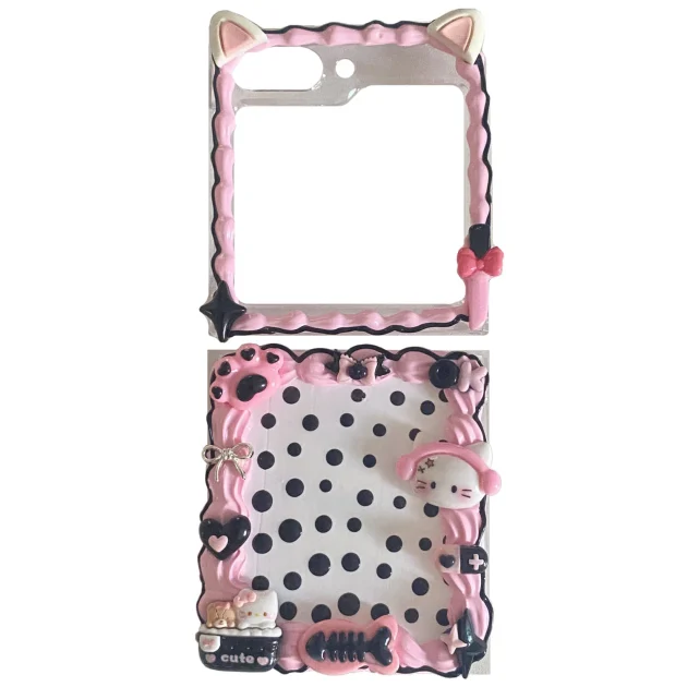Handmade Kitty Cat Decoden Cream Phone Case for Any Models