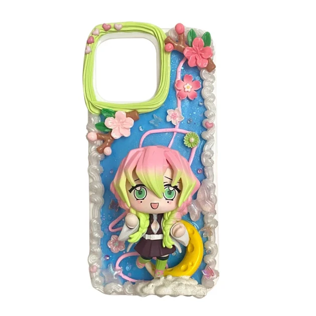 Demon Slayer Kanroji Mitsuri Decoden Cream Phone Case For Any Models