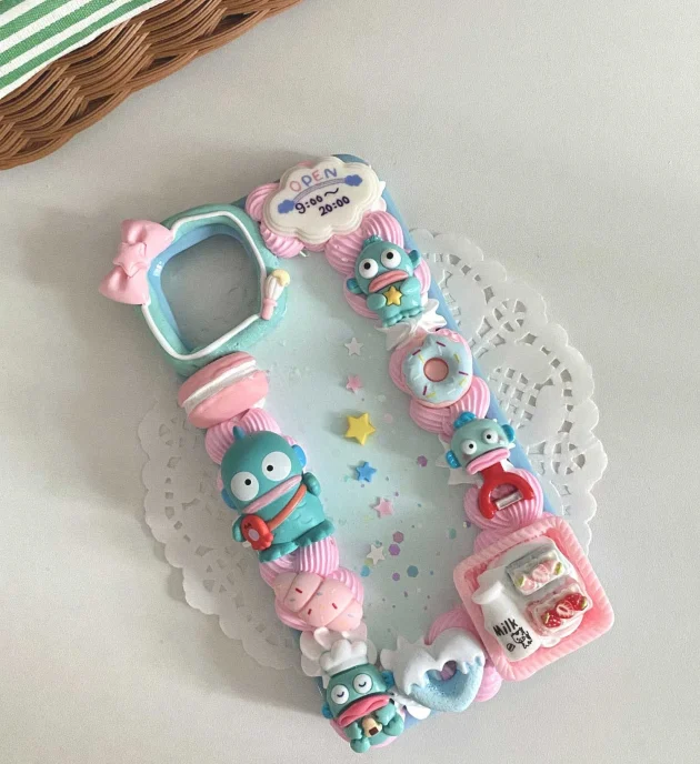 Handmade Hangyodon Decoden Cream Phone Case For Any Models - Image 2