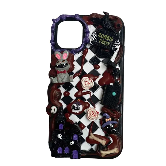 Handmade Halloween-Theme Decoden Cream Phone Case For Any Models