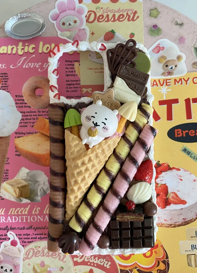 Handmade Decoden Chiikawa Cream Phone Case for Any Phone Models - Image 2