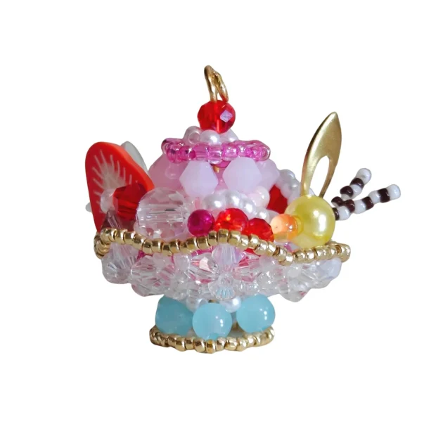 Handmade Beading Ice Cream Pendant