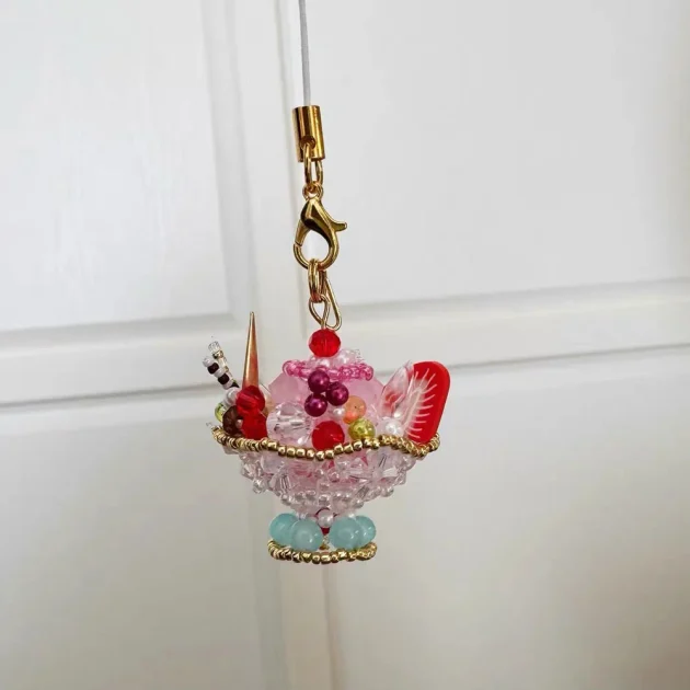 Handmade Beading Ice Cream Pendant - Image 4