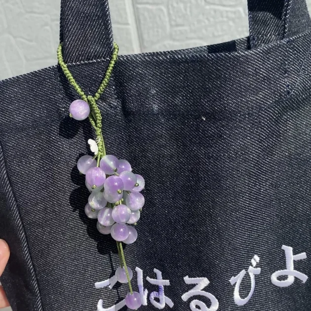 UV Color-changing Resin Grape Cluster Pendant - Image 3